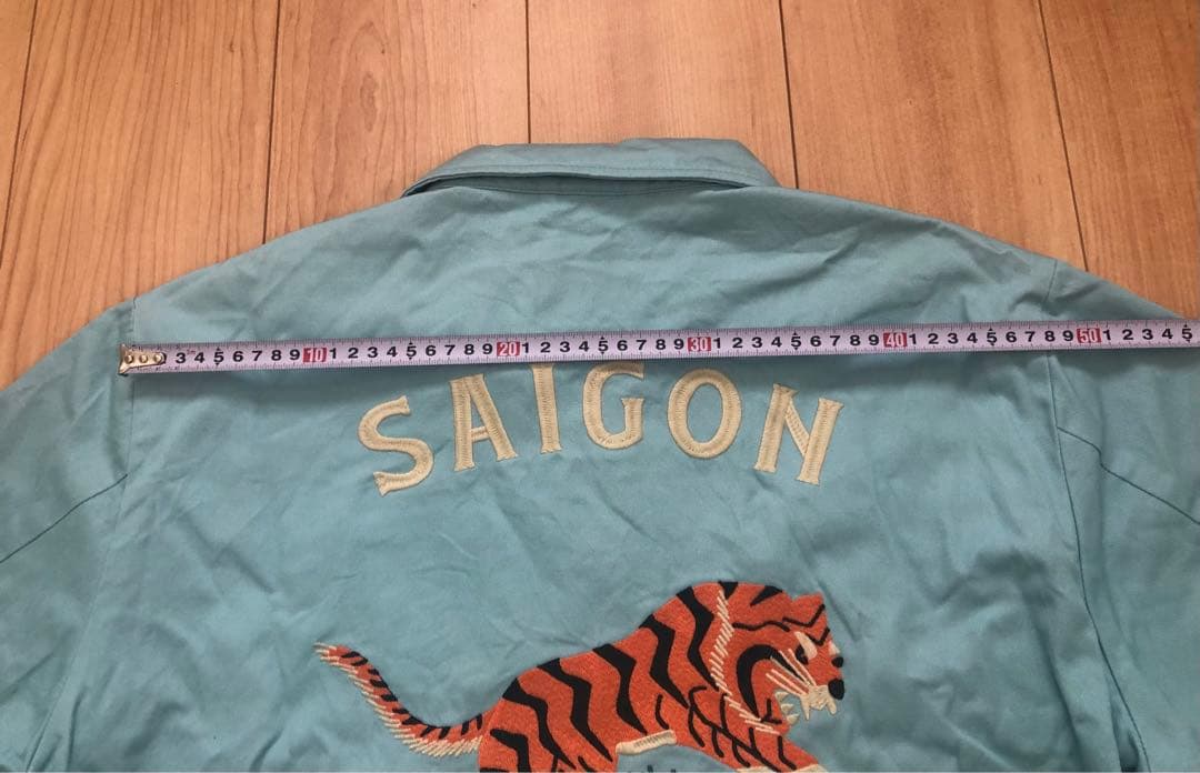 美品！HOUSTON コットンベトナムジャケット 虎／ベトジャン 刺繍スーベニア