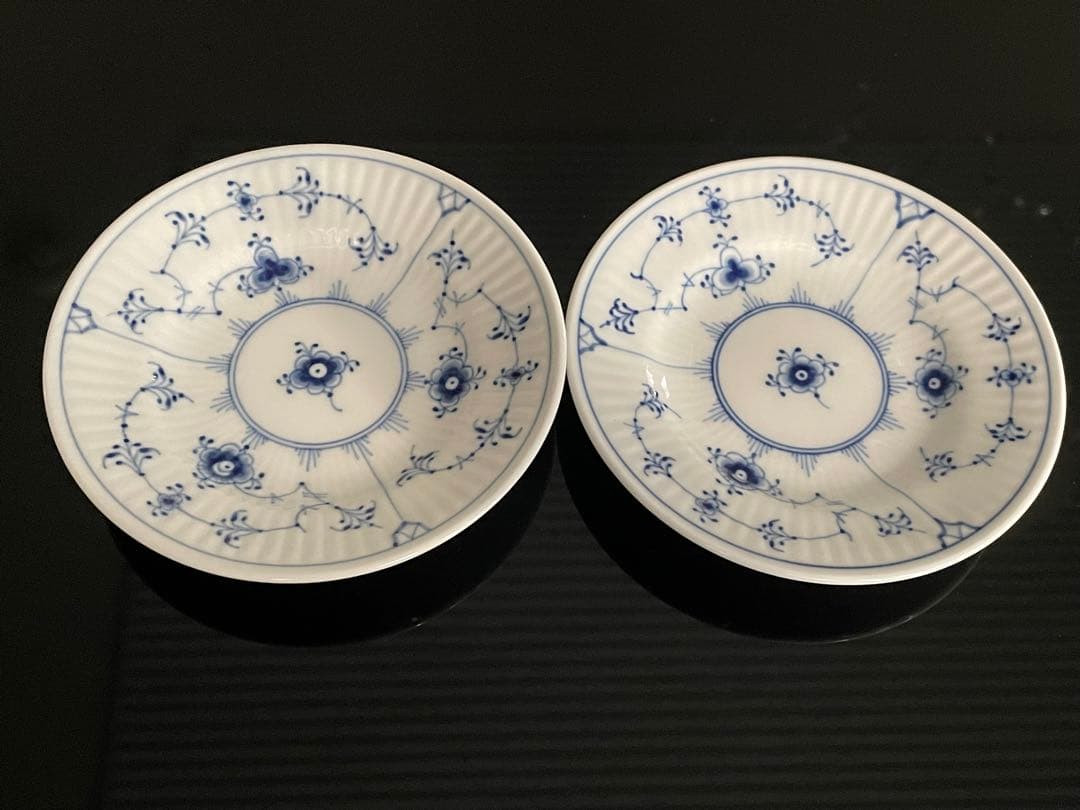 【新品未使用】ロイヤルコペンハーゲン　ブルーフルーテッド　ミニプレート2枚