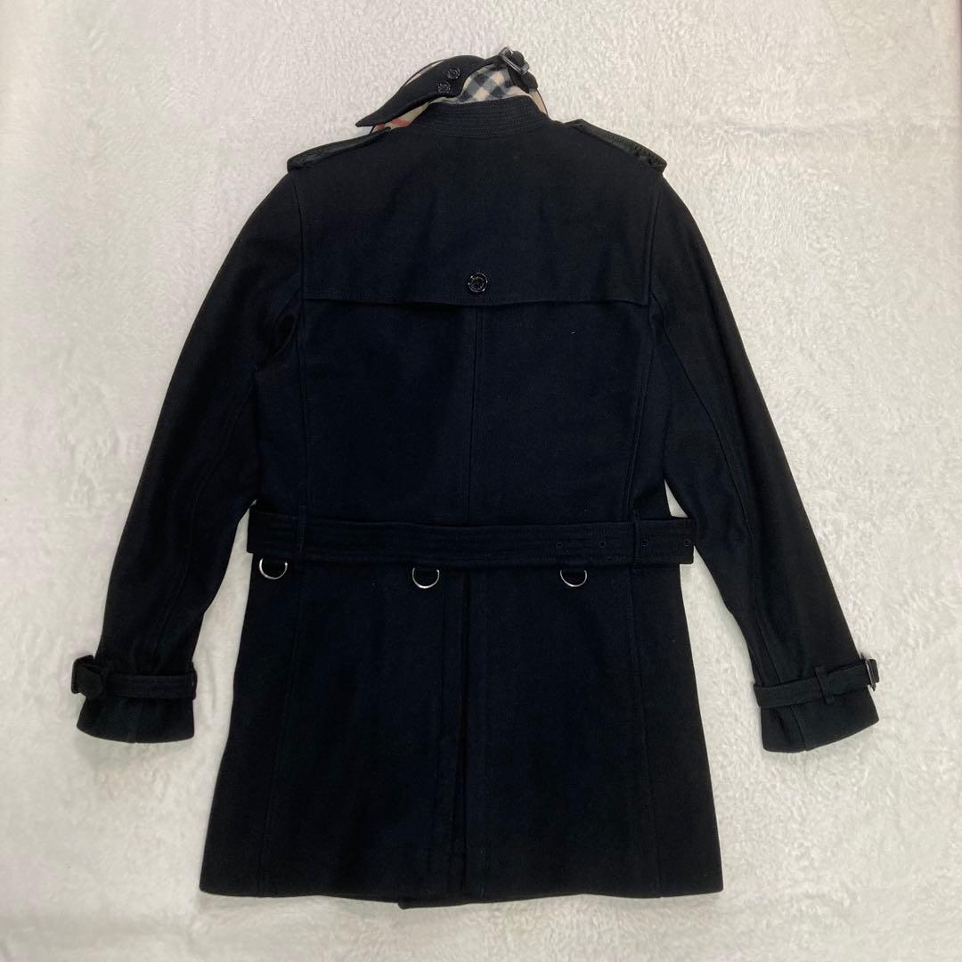 ✨極美品✨　バーバリー　ビッグノバチェック　トレンチコート　ブラック　ベルト　黒