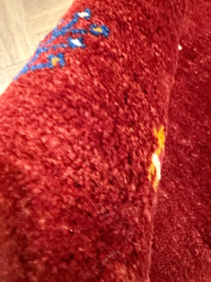 ギャッベ 127x84cm ペルシャ絨毯 手織り ギャベ 玄関マットラグ 絨毯