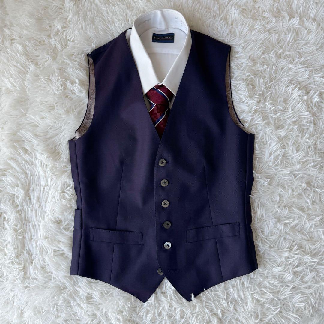 3ピース⭐️Re.muse 英国 スキャバル生地 セットアップスーツ裏地ペイズリー