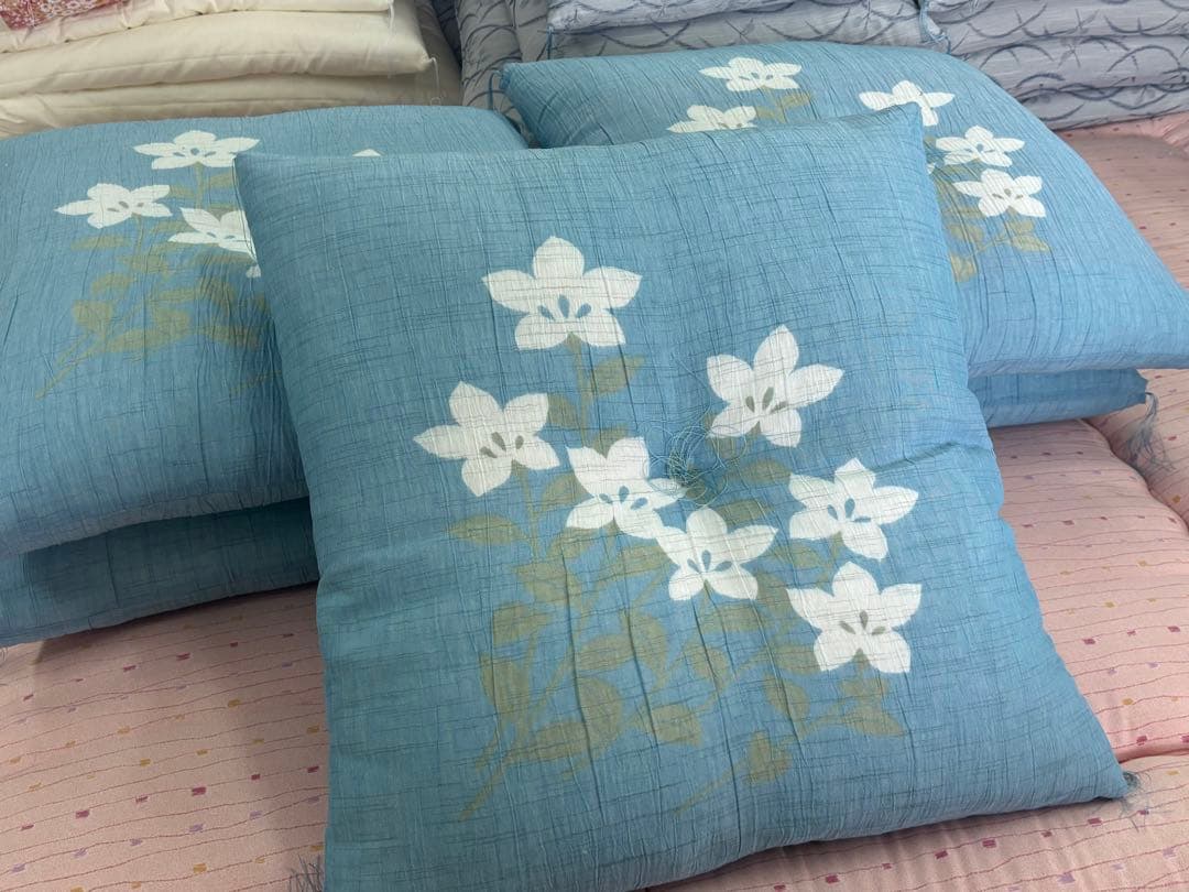 夏座布団　わ座布団　日本製　手作り55×59 5枚組