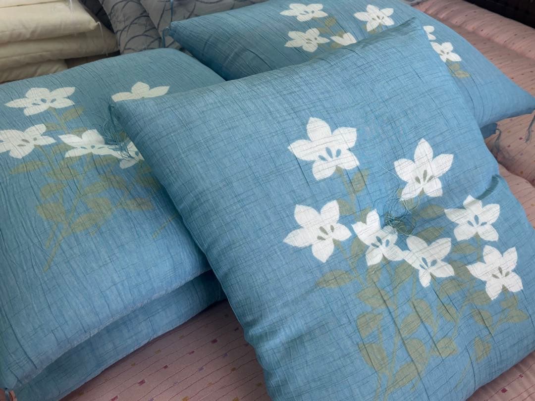 夏座布団　わ座布団　日本製　手作り55×59 5枚組