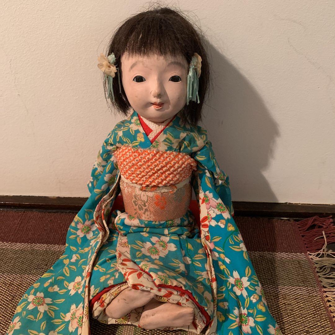 送料込み!! 市松人形 いちまさん　昭和レトロ　お人形　骨董　訳あり