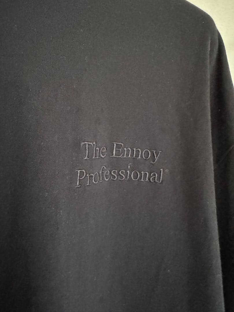 The Ennoy ブラック 長袖カットソー　ロゴ黒
