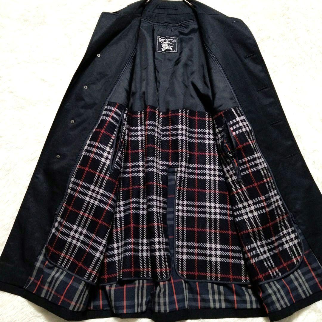 バーバリー　Burberry　ステンカラーコート　比翼　ノバチェック　ライナー付