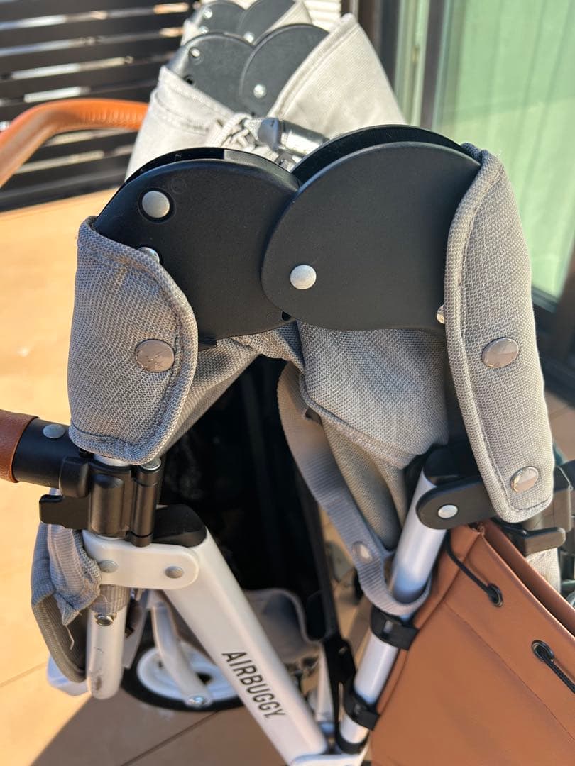 エアバギー ココダブルフロムバース　グリーン　双子年子ベビーカー　付属品あり