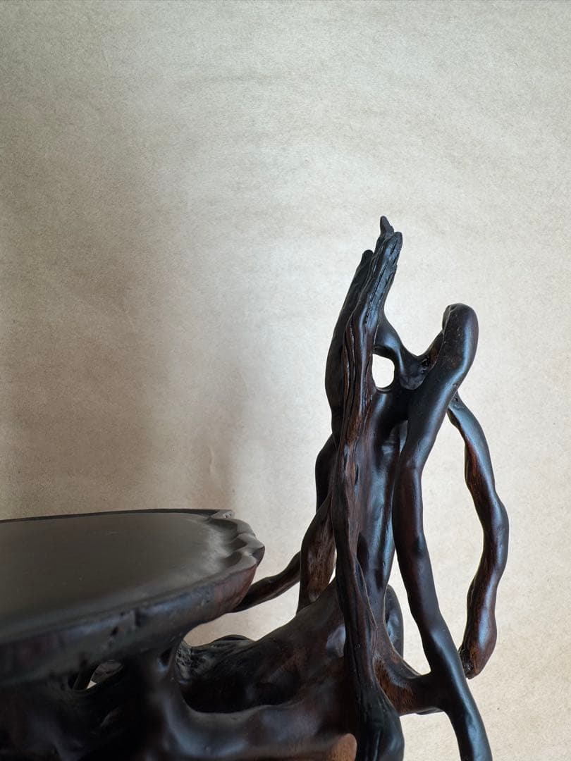 根卓・天然木・繊細彫・紫檀・黒檀・縞黒檀・鉄刀木・雑木・ 盆栽卓・無垢材・花台