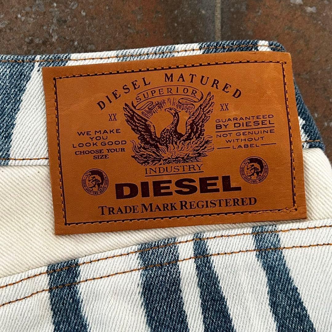 新品 DIESEL 生成り 切替 タイダイ加工 スリム ジーンズ 再構築