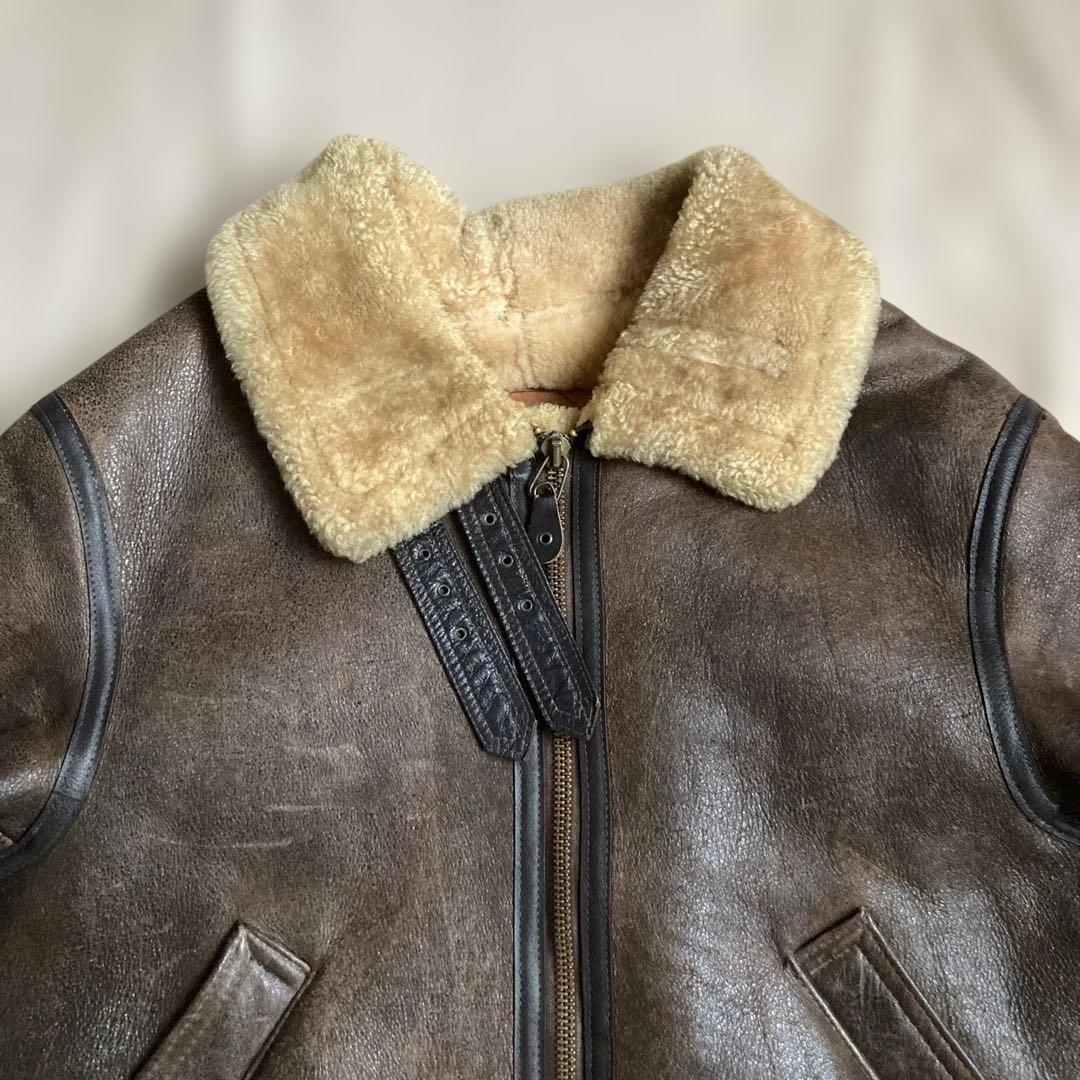 80s New York Style USA製 B-3 リアルムートン 42