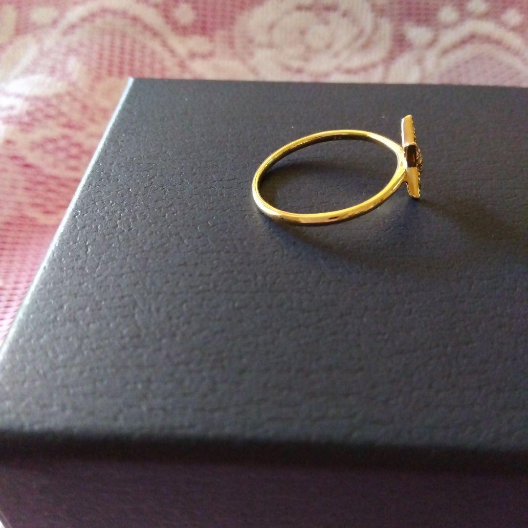 【うーしゃん】 シャンパンカラーダイアモンド 18KYGスターリング