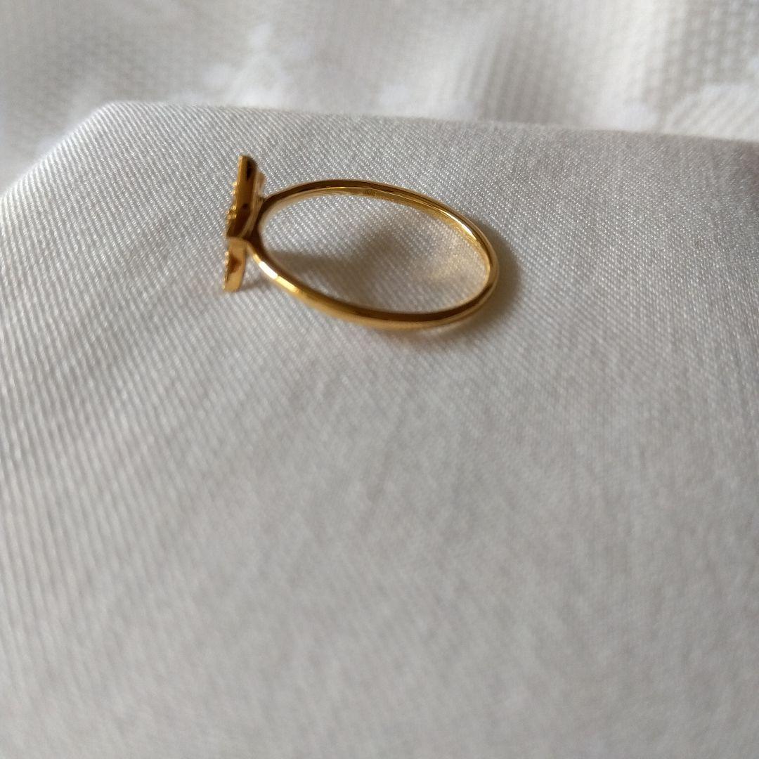 【うーしゃん】 シャンパンカラーダイアモンド 18KYGスターリング