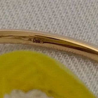 【うーしゃん】 シャンパンカラーダイアモンド 18KYGスターリング