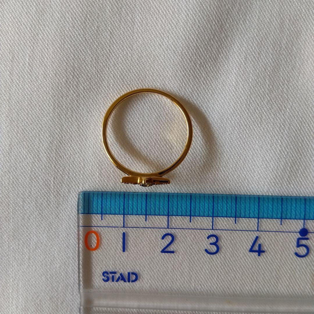 【うーしゃん】 シャンパンカラーダイアモンド 18KYGスターリング