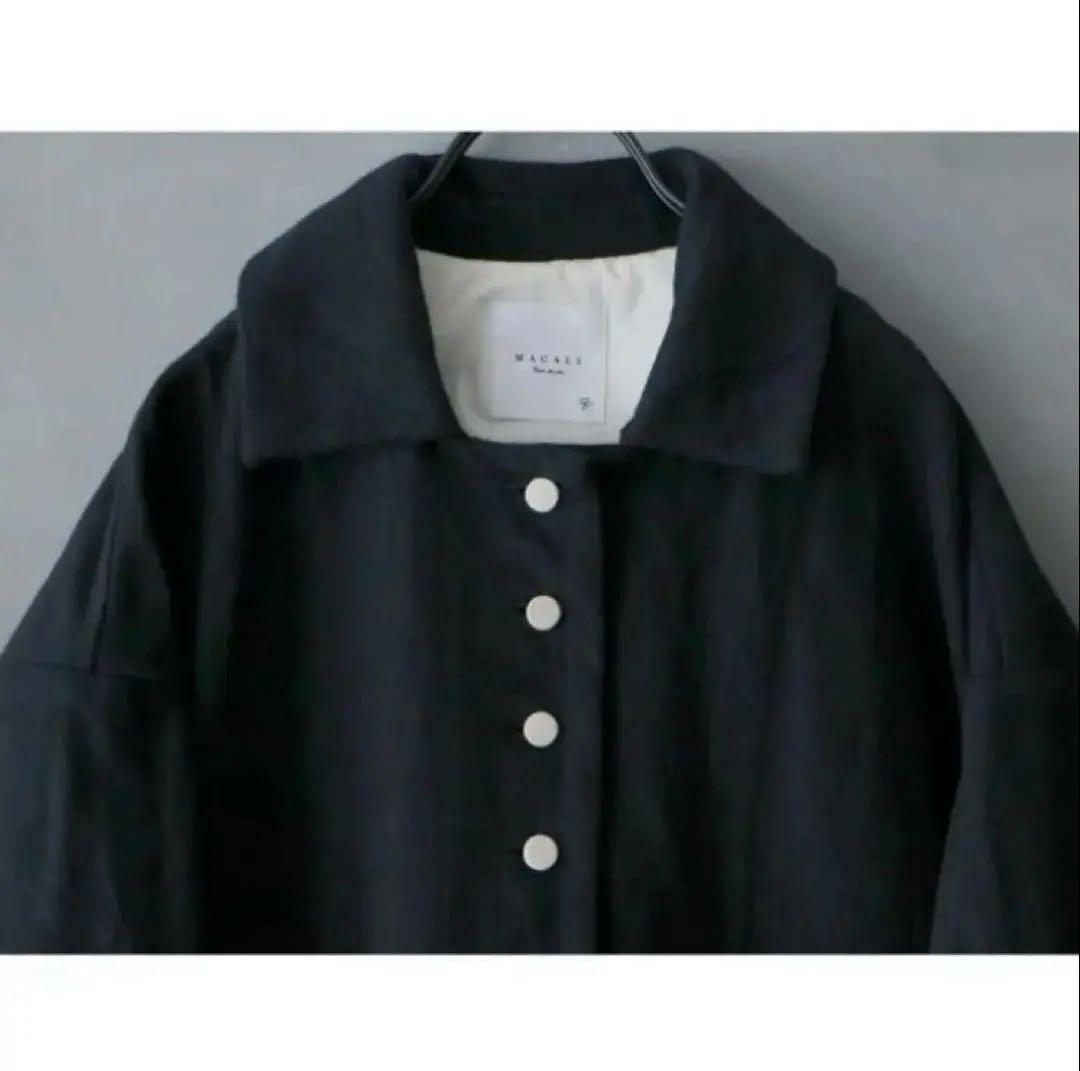 MAGALI | オーガニックコットン・ステンカラーコート (black)