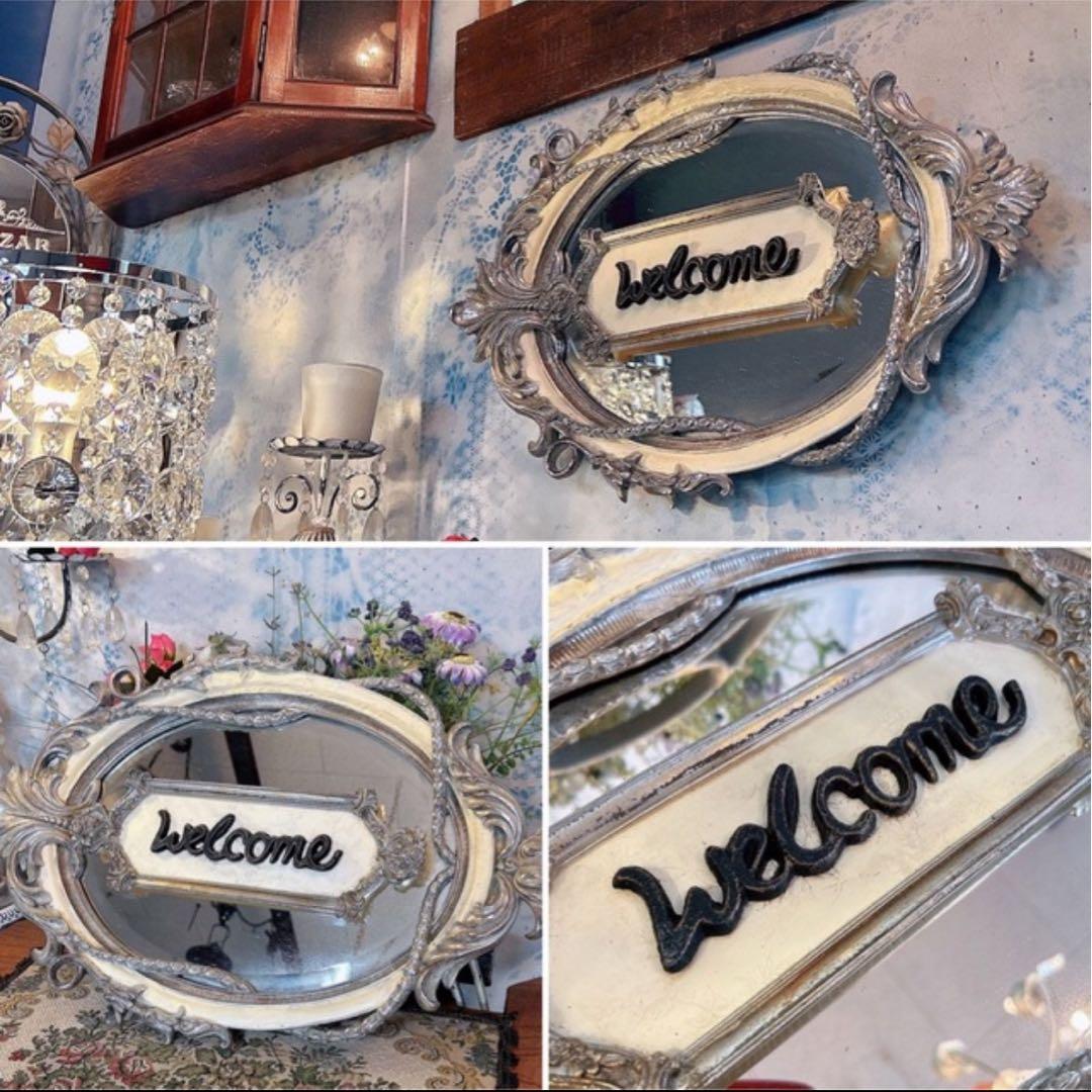 アンティークなお店 おしゃれなウェルカムボード 壁掛け看板 Ver.2