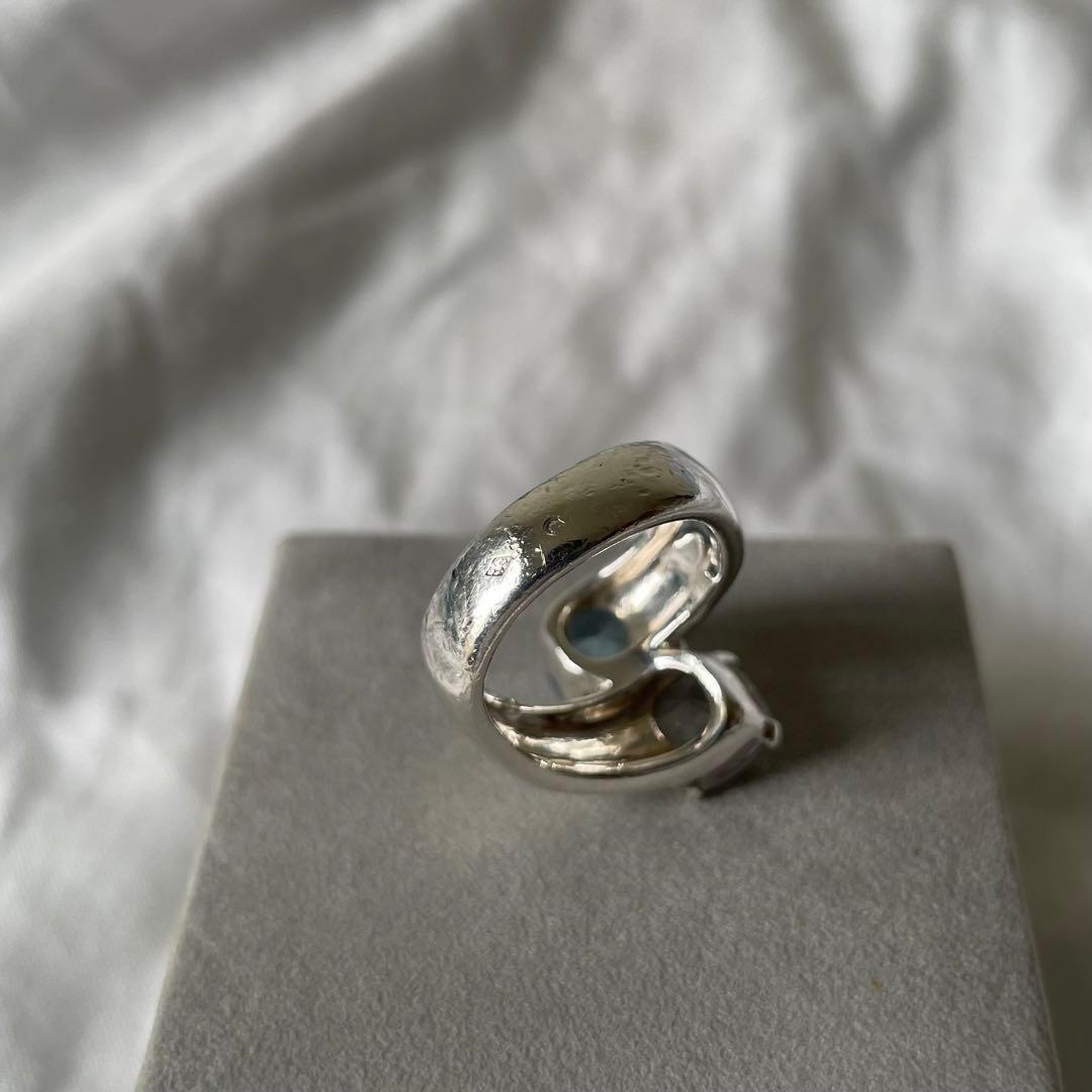 エルメス　アクアマリン　リング　HERMES ヴィンテージ　ストーン　57