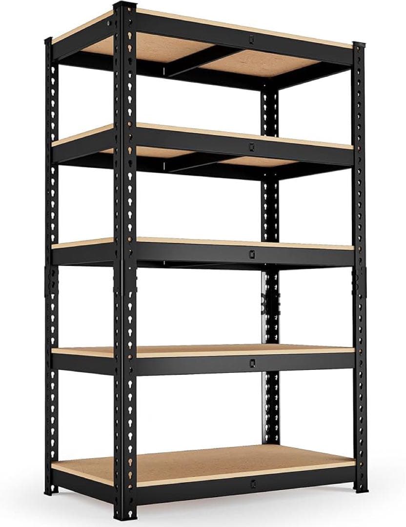 Woo スチールラック 5段式 900kg耐荷重 メタルラック