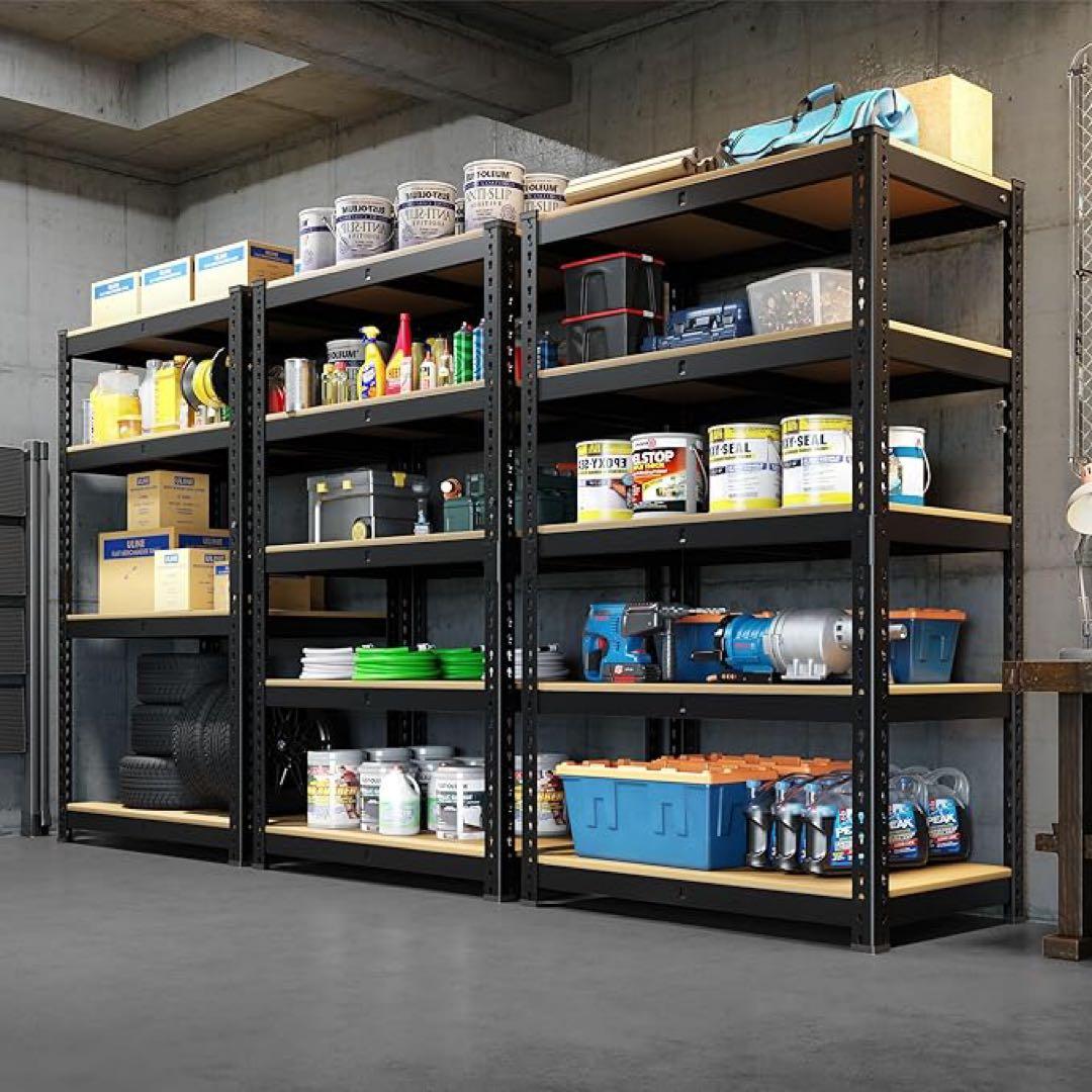 Woo スチールラック 5段式 900kg耐荷重 メタルラック