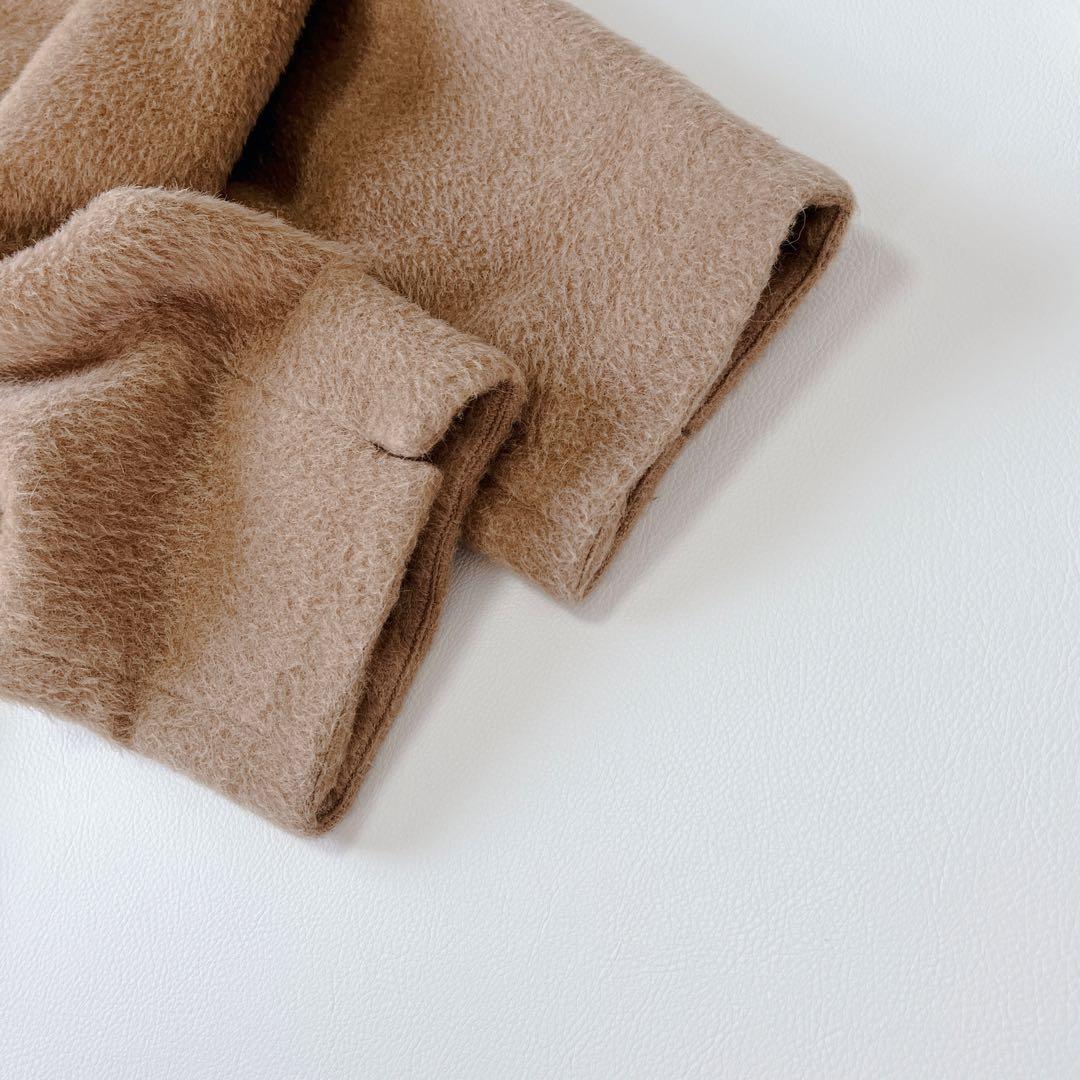 美品✨ SACRA アルパカ　ノーカラーコート　ロング　ゆったり　チェーン　38