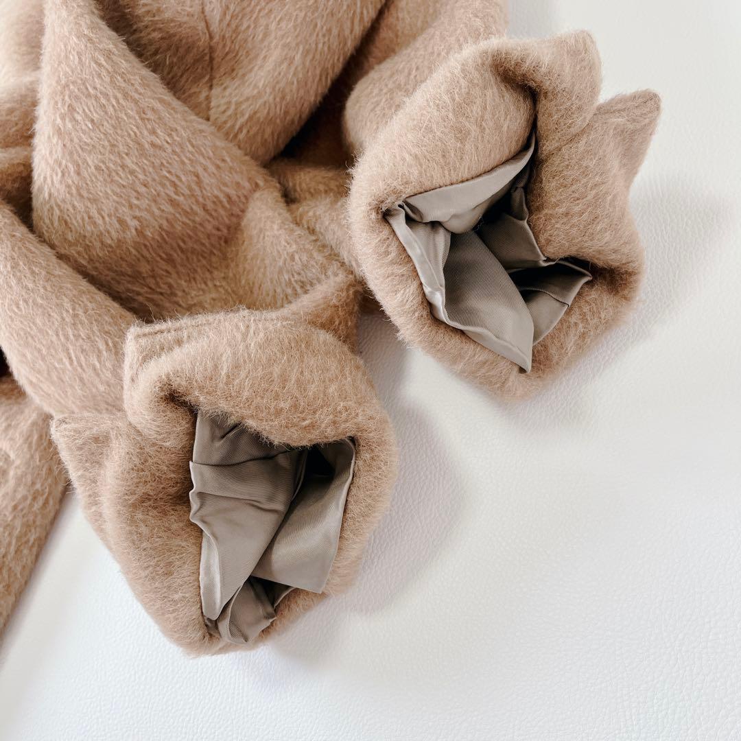 美品✨ SACRA アルパカ　ノーカラーコート　ロング　ゆったり　チェーン　38