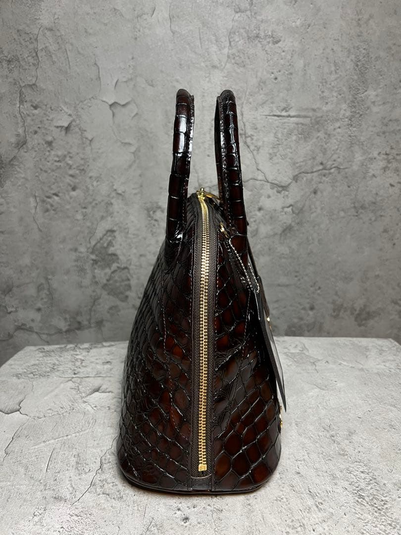 A.D.M.J. ダークブラウン ハンドバッグ