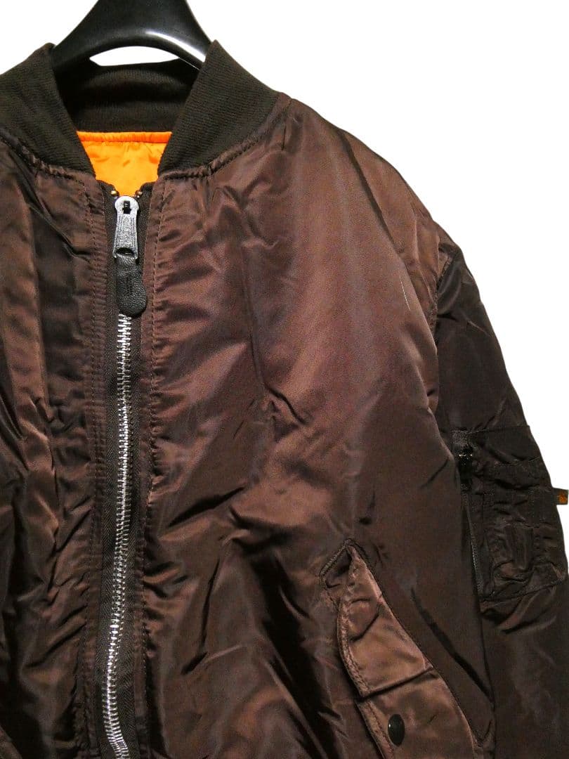 キングサイズXL！激レアカラーブラウン！90sヴィンテージ！アルファMA-1