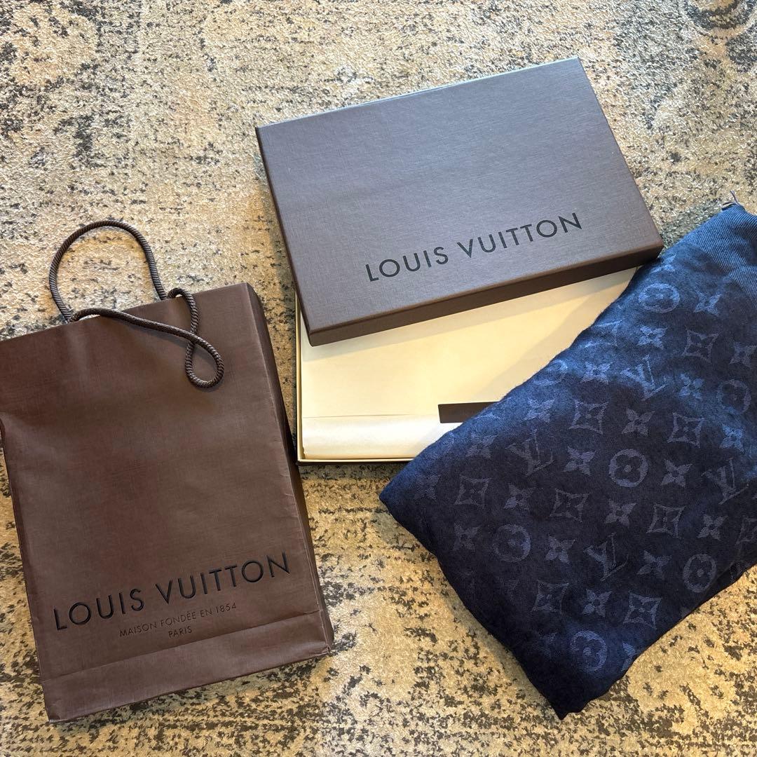 Louis Vuitton ネイビー ストール