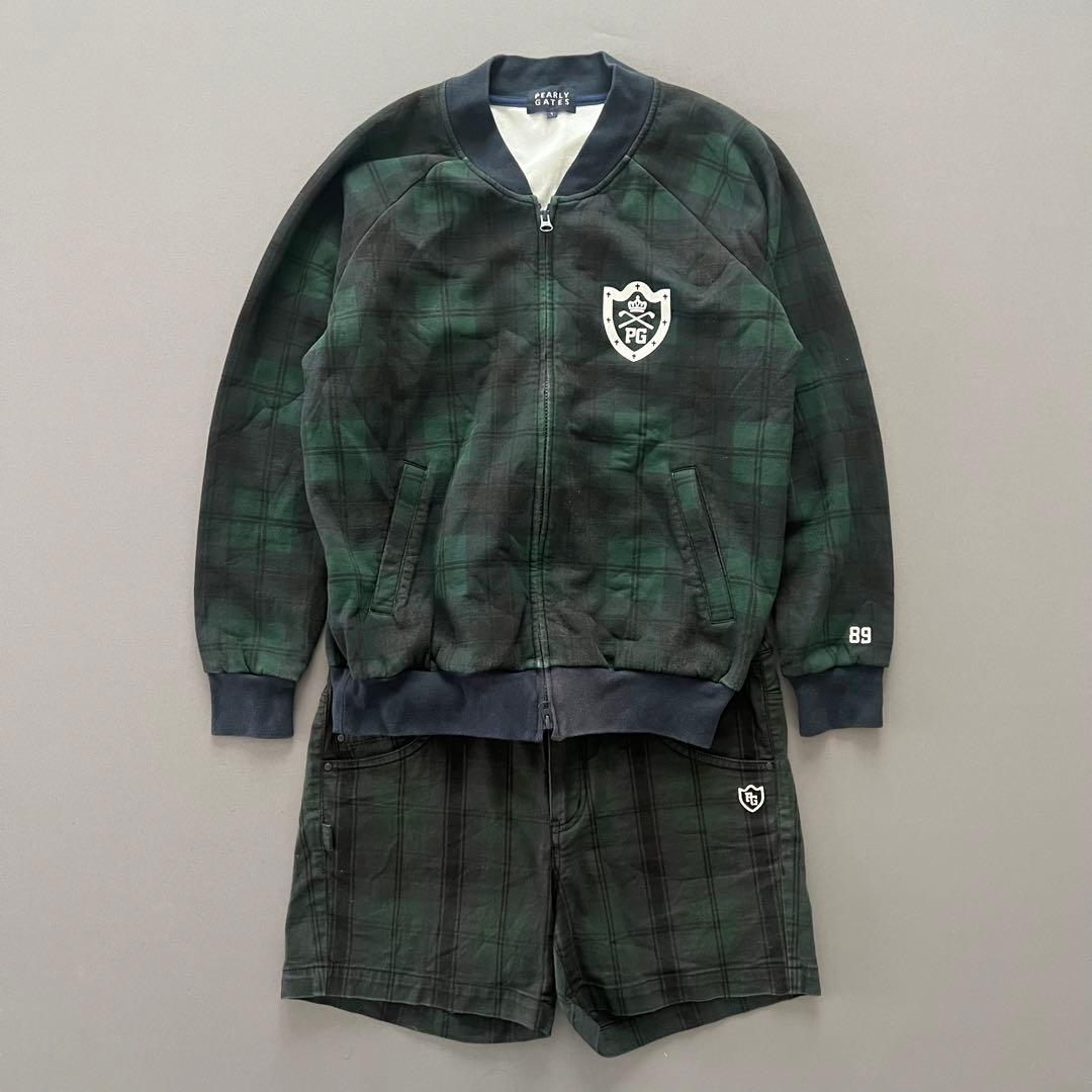 PEARLY GATES パーリーゲイツ　セットアップ　チェック　レディース　M