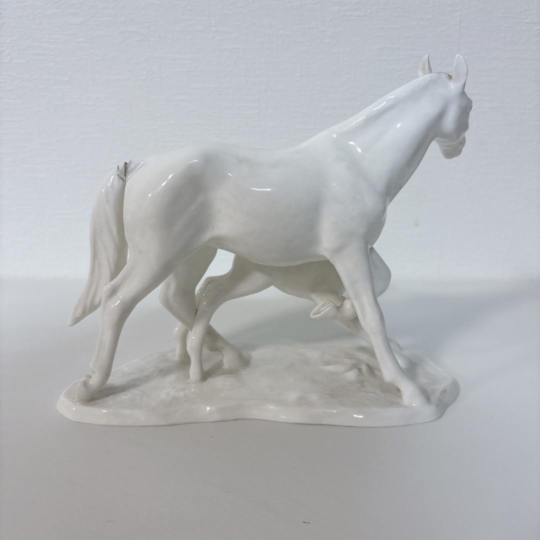 ⭐ Noritake 白馬の親子 馬 午 置き物 白磁器 2026年の干支