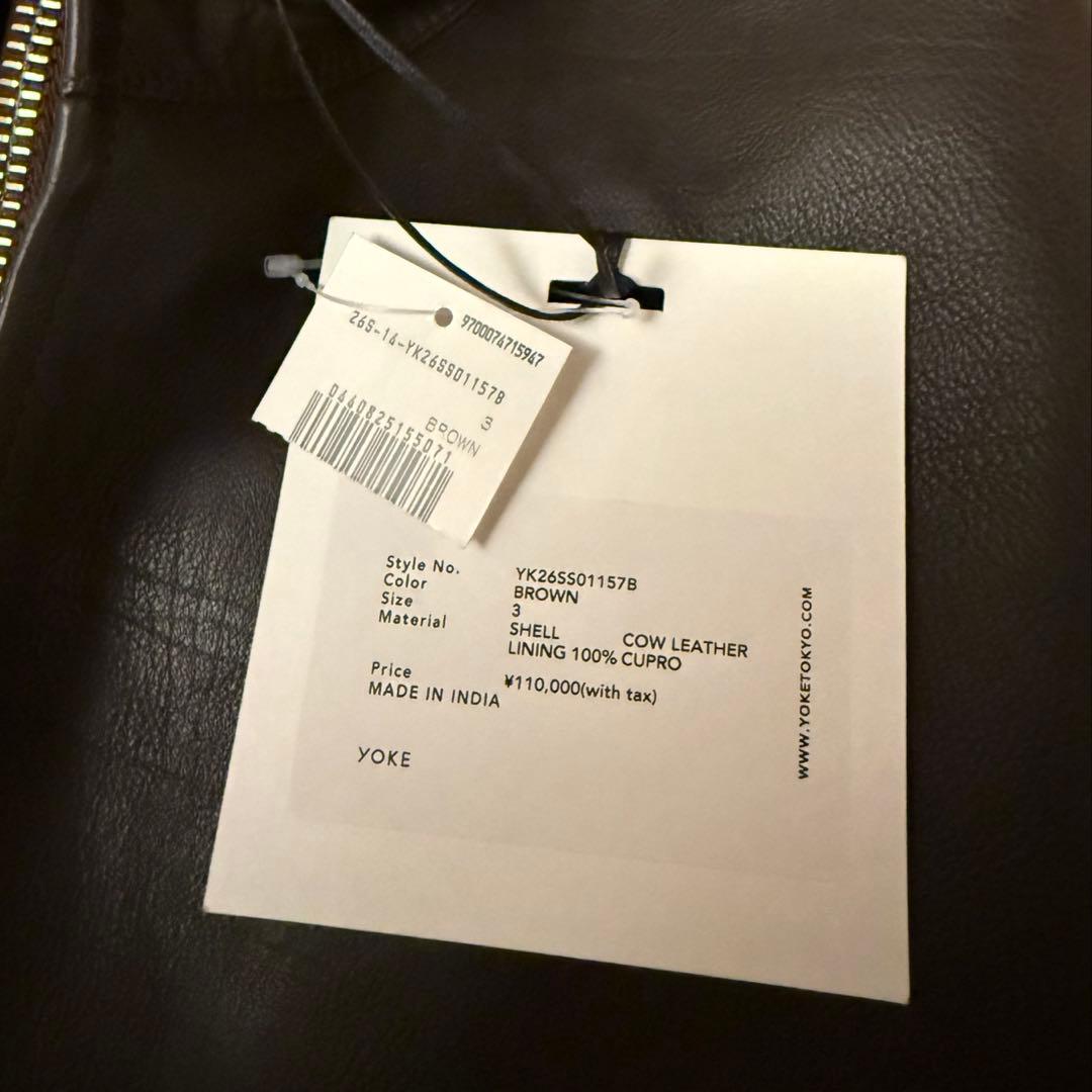 YOKE Carf Leather Truck Jacket ブラウン 3