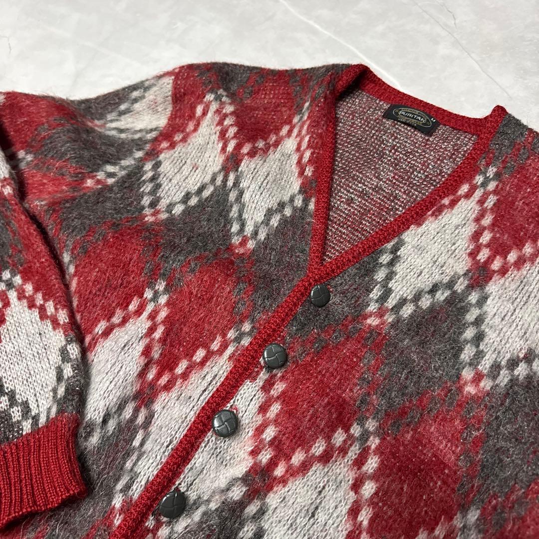 PURITAN アーガイルカーディガン