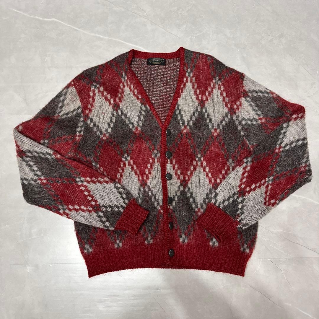 PURITAN アーガイルカーディガン