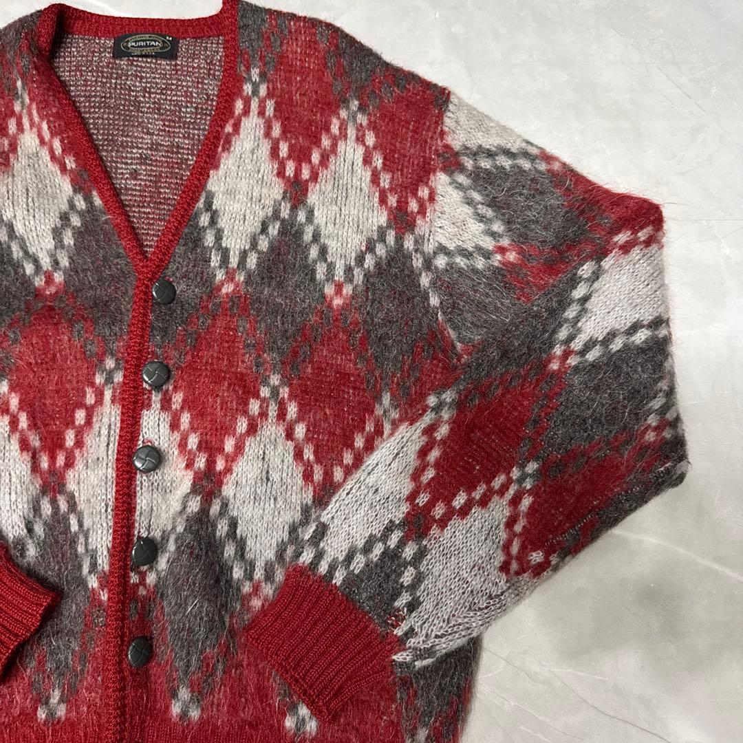 PURITAN アーガイルカーディガン