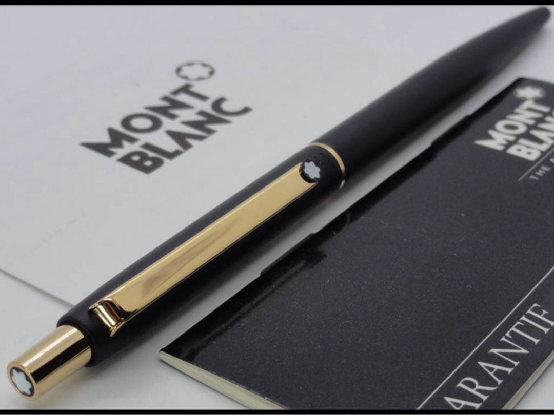 ※美品！★モンブラン・ボールペン★ブラック・カラー軸No2918ゴールドプレート