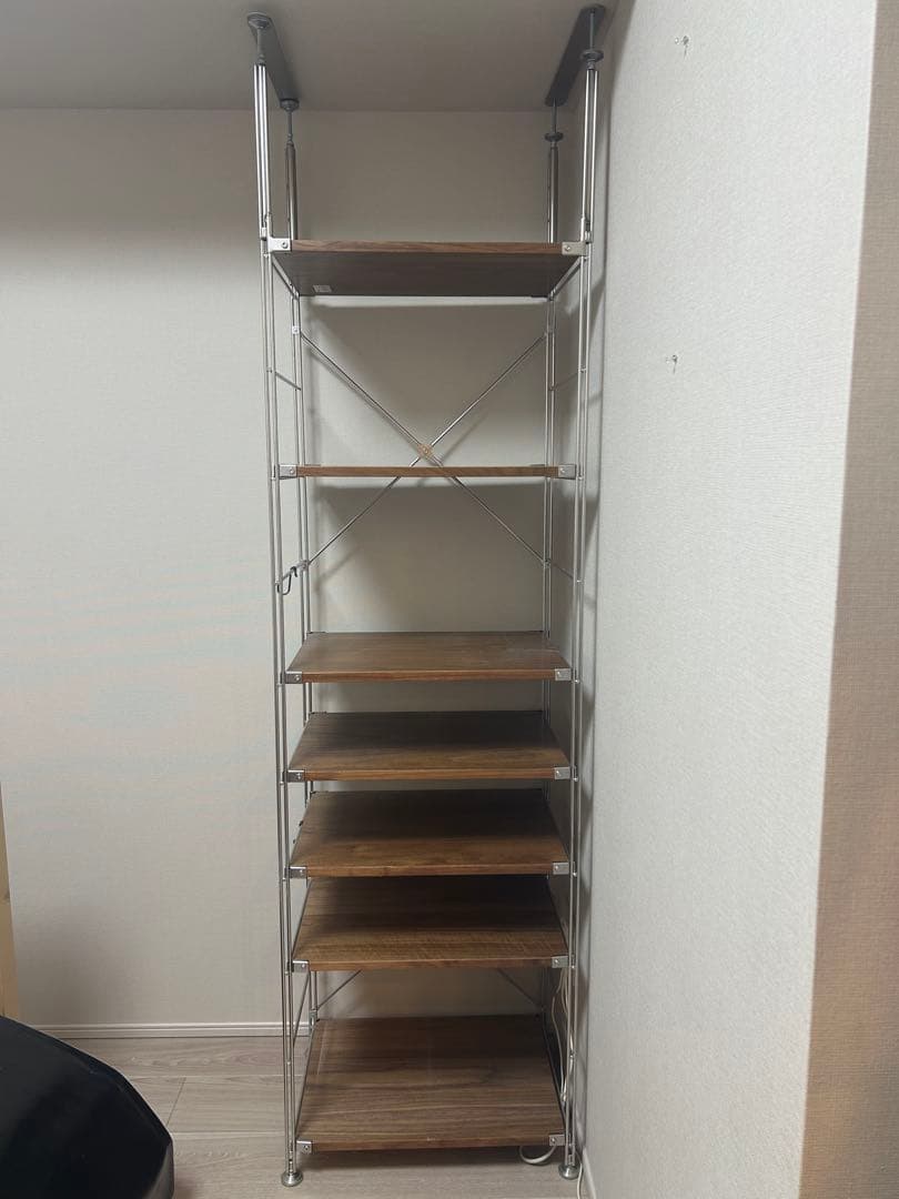 無印良品 ステンレスユニットシェルフ ウォールナット材　ラック