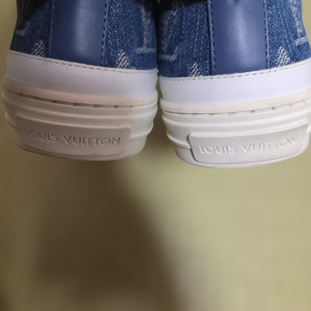未使用近 ルイヴィトン デニムスニーカー 39 1/2 モノグラム 25cm