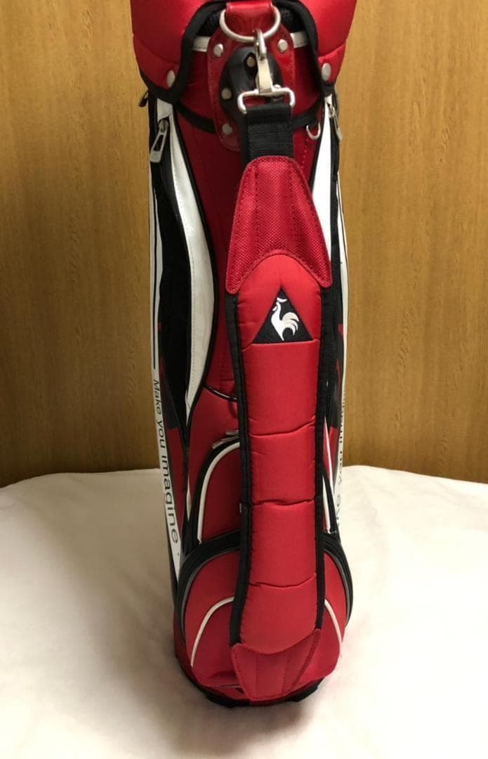 美品 ルコック ゴルフバッグ 9.0型 ブラック/レッド プロ仕様 送料込み