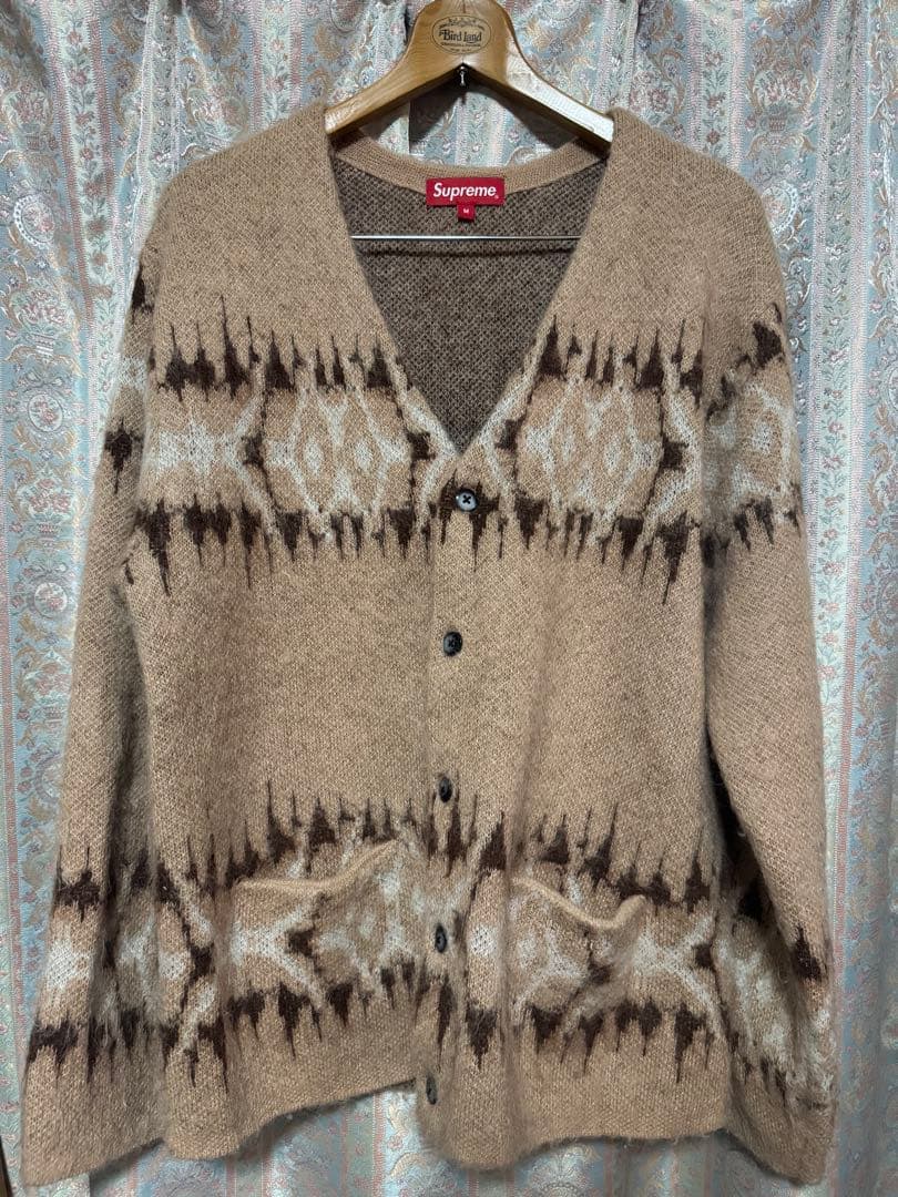 Supremeモヘアカーディガン ベージュ Mサイズ