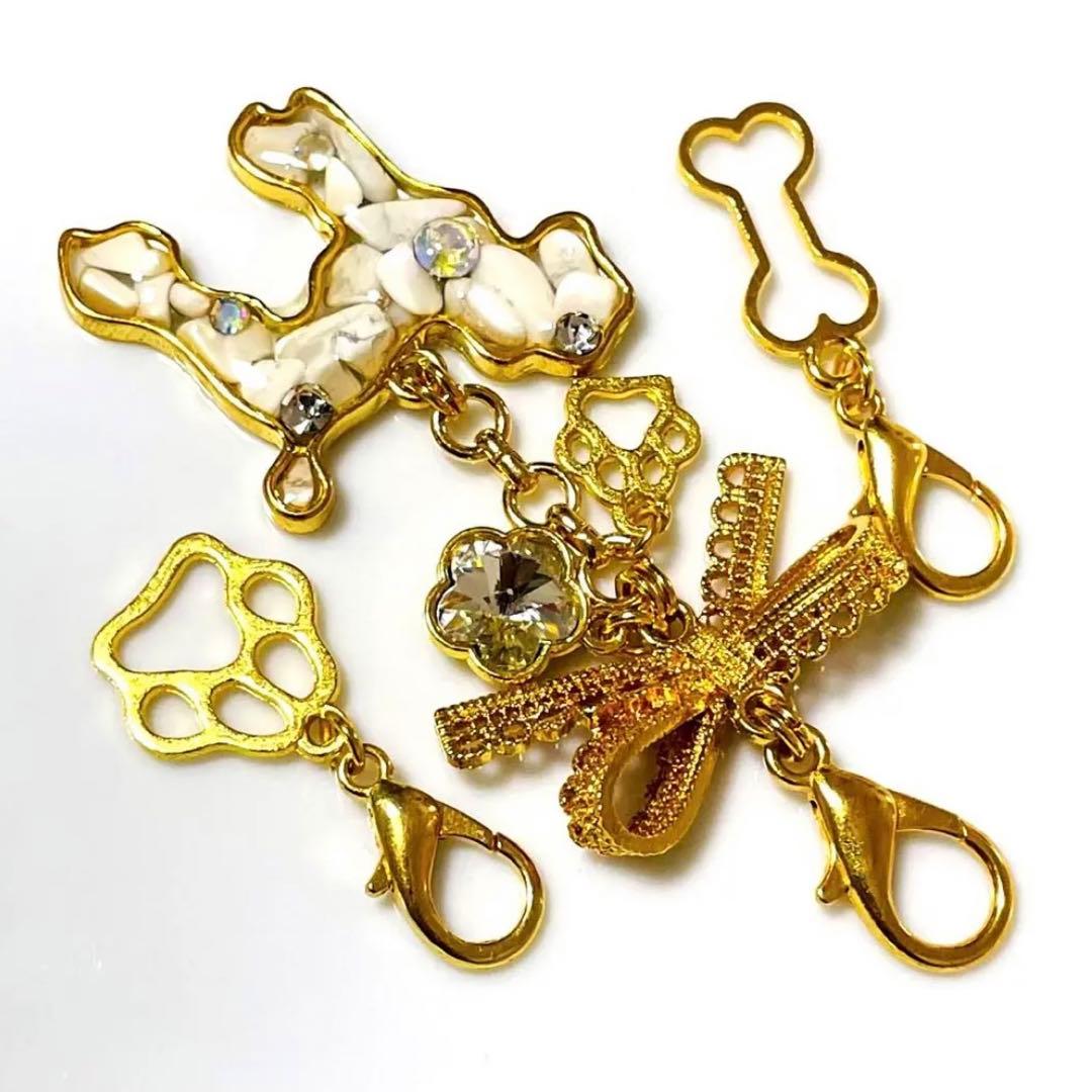 わんちゃん チャーム 3点set キラキラ プードル