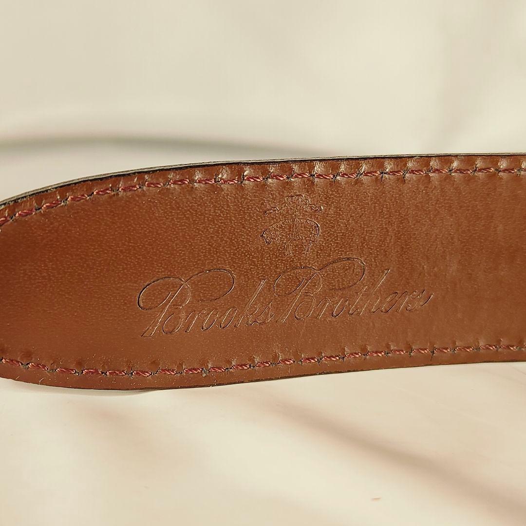 【極艶美品】Brooks Brothers　高級編み込みドレスベルト　イタリア製