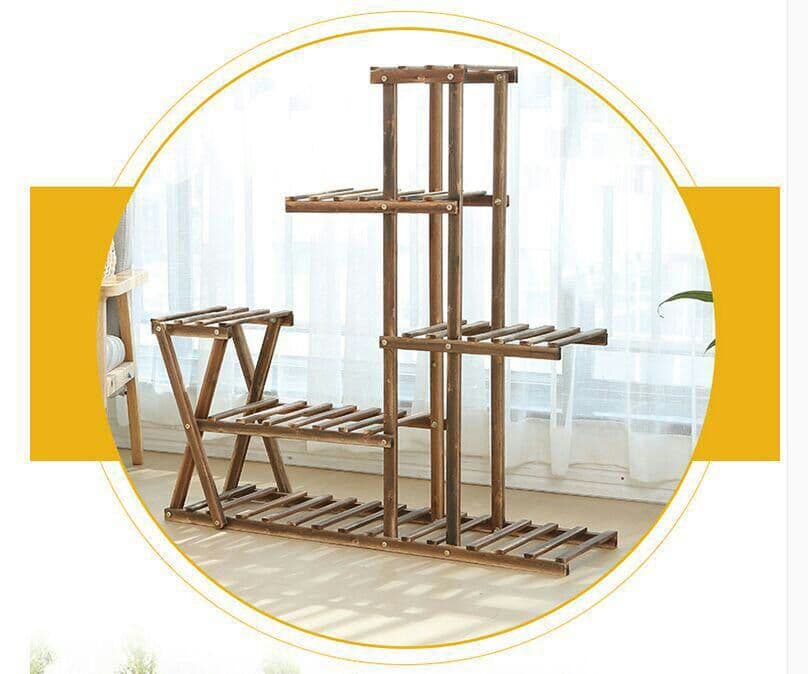 フラワースタンド 棚 木製 ガーデンラック 5段 花台 植物棚 盆栽棚 園芸5