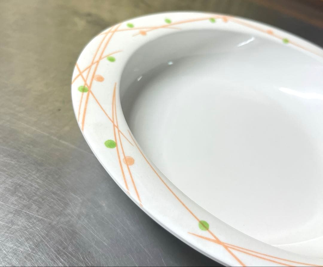 【新品】三信化工 自助食器 メラミン 中皿 ユニバーサルデザイン7枚セット