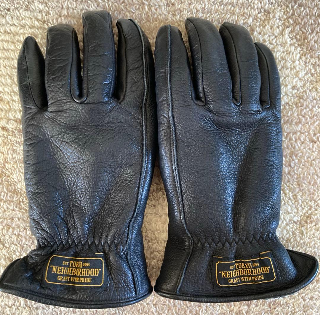 ネイバーフッド neighborhood グローブ 鹿革 バイク ハーレー
