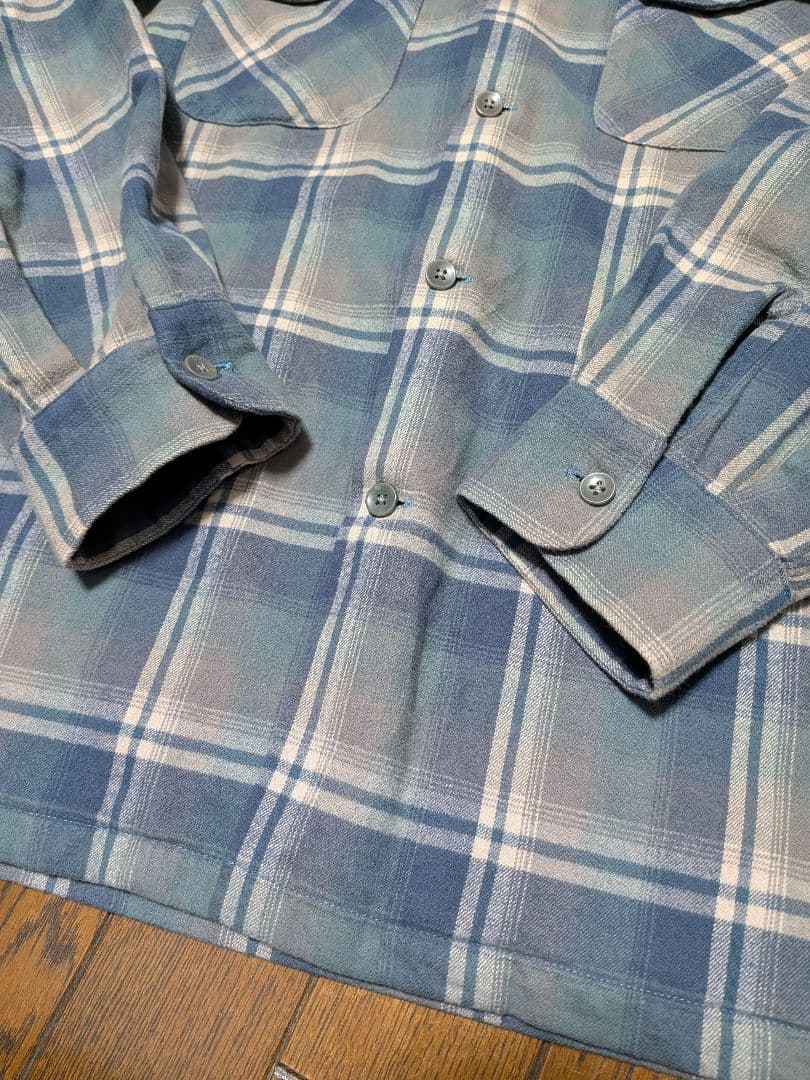 【ペンドルトン】ベイフロー　オンブレチェック　ボードシャツ　アメカジ　古着