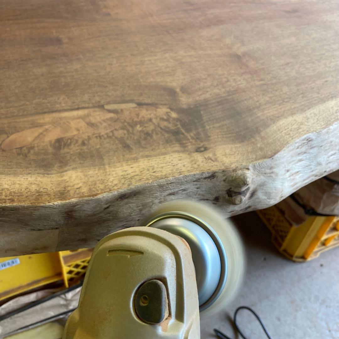 （週末値下げ）花梨 無垢一枚板 150cm ダイニングテーブル 天板