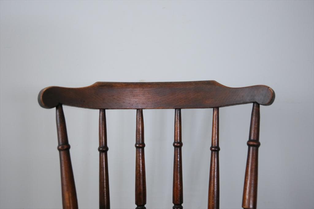 英国アンティーク木製キッチンチェア/ダイニングイス/椅子/飾り棚89-229-2