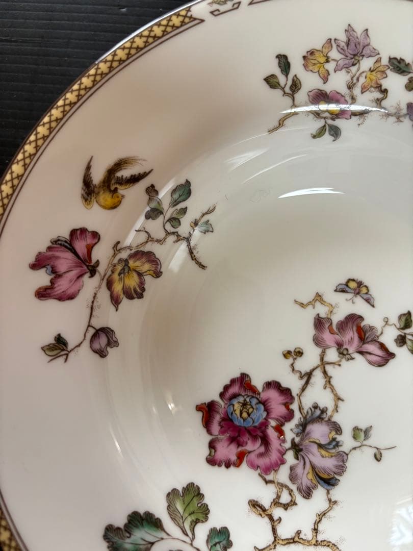 希少❣️未使用美品❣️ウエッジウッド スワロー シノワズリ スープ皿2枚廃盤黒壺