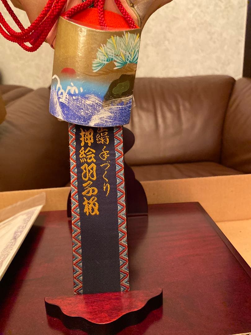 伝統的な羽子板 手作り装飾‼️河寿の羽子板と、羽子板立てのセット❣️全くの新品‼️