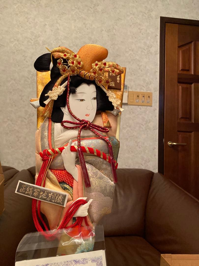 伝統的な羽子板 手作り装飾‼️河寿の羽子板と、羽子板立てのセット❣️全くの新品‼️
